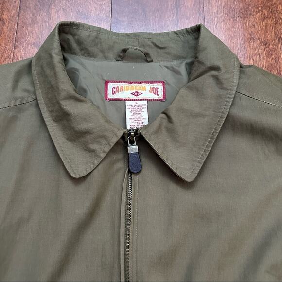 Caribbean Joe Men's Olive Green Spring Weight Jacket, Super Soft Fabric, Size Lg - Picture 10 of 16